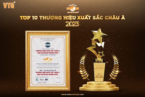 Việt Tiên Lab Group vinh dự lọt top 10 - thương hiệu xuất sắc châu á
